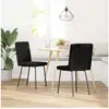 Image de Vidaxl chaises à manger lot de 2 noir velours