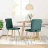 Image de Chaises À Manger Lot De 2 Vert Foncé Tissu Vidaxl