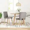 Image de Chaises À Manger Lot De 2 Taupe Tissu Vidaxl