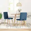 Image de Chaises À Manger Lot De 2 Bleu Tissu Vidaxl