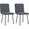 Image de Chaises À Manger Lot De 2 Gris Foncé Velours Vidaxl