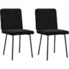 Image de Chaises À Manger Lot De 2 Noir Velours Vidaxl