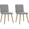 Image de Chaises À Manger Lot De 2 Gris Clair Tissu Vidaxl