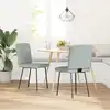 Image de Chaises À Manger Lot De 2 Gris Clair Velours Vidaxl