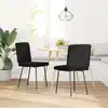 Image de Chaises À Manger Lot De 2 Noir Velours Vidaxl