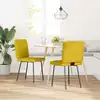 Image de Chaises À Manger Lot De 2 Jaune Velours Vidaxl
