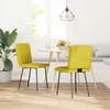 Image de vidaXL Chaises à manger lot de 2 Jaune Velours 4101163