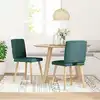 Image de Chaises À Manger Lot De 2 Vert Foncé Tissu Vidaxl