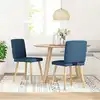 Image de Chaises À Manger Lot De 2 Bleu Tissu Vidaxl