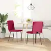 Image de Chaises À Manger Lot De 2 Rouge Bordeaux Velours Vidaxl