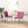 Image de vidaXL Chaises à manger lot de 2 Rouge bordeaux Velours 4101191
