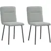 Image de Chaises À Manger Lot De 2 Gris Clair Velours Vidaxl