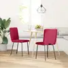 Image de Chaises À Manger Lot De 2 Rouge Bordeaux Velours Vidaxl