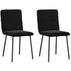 Image de vidaXL Chaises à manger lot de 2 Noir Velours chaise de dîner chaise de cuisine chaise dappoint chaise chaise de 4101215