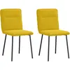 Image de Chaises À Manger Lot De 2 Jaune Velours Vidaxl