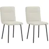 Image de Chaises À Manger Lot De 2 Crème Velours Vidaxl