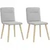 Image de Chaises À Manger Lot De 2 Gris Nuage Tissu Vidaxl