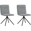 Image de Chaises À Manger Lot De 2 Gris Clair Tissu Vidaxl