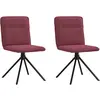 Image de Chaises À Manger Lot De 2 Rouge Bordeaux Tissu Vidaxl