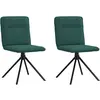 Image de Chaises À Manger Lot De 2 Vert Foncé Tissu Vidaxl
