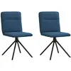 Image de Chaises À Manger Lot De 2 Bleu Tissu Vidaxl
