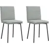 Image de Chaises À Manger Lot De 2 Gris Clair Velours Vidaxl