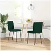 Image de Vidaxl chaises à manger lot de 2 vert foncé velours