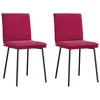 Image de Chaises À Manger Lot De 2 Rouge Bordeaux Velours Vidaxl