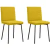Image de Chaises À Manger Lot De 2 Jaune Velours Vidaxl