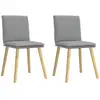 Image de Chaises À Manger Lot De 2 Gris Clair Tissu Vidaxl