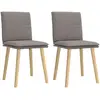 Image de Chaises À Manger Lot De 2 Taupe Tissu Vidaxl