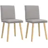 Image de Chaises À Manger Lot De 2 Gris Nuage Tissu Vidaxl