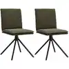 Image de Chaise À Manger Vert Armée Similicuir Daim Vidaxl