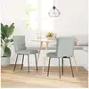 Image de Vidaxl chaises à manger lot de 2 gris clair velours