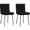 Image de Chaises À Manger Lot De 2 Noir Velours Vidaxl