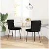 Image de Vidaxl chaises à manger lot de 2 noir velours