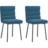 Image de Chaises À Manger Lot De 2 Bleu Velours Vidaxl