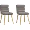 Image de Chaises À Manger Lot De 2 Taupe Tissu Vidaxl