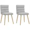 Image de Chaises À Manger Lot De 2 Gris Nuage Tissu Vidaxl