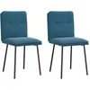 Image de Chaises À Manger Lot De 2 Bleu Velours Vidaxl