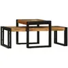 Image de Table Basse 2 Pcs Marron 48 X 40 X 40 Cm Bois D'acacia Massif Vidaxl