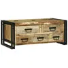 Image de Table Basse Marron 90 X 50 X 38 Cm Bois De Mangue Massif Vidaxl