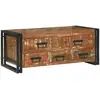Image de Table Basse Multicolore 90 X 50 X 38 Cm Bois Recyclé Solide Vidaxl