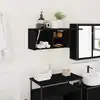 Image de Armoire Murale De Bain Noir 60x25x30 Cm Bois D'ingénierie Vidaxl