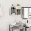 Image de Armoire Murale De Bain Gris Béton 60x25x30 Cm Bois D'ingénierie Vidaxl