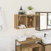 Image de Armoire murale de bain - Chêne artisanal - Bois dingénierie - 60 x 25 x 40 cm - Design contemporain