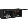 Image de vidaXL Armoire murale de bain noir 80x25x30 cm bois dingénierie 860077