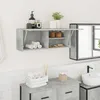 Image de vidaXL Armoire murale de bain gris béton 80x25x30 cm bois dingénierie 860079