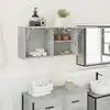 Image de Armoire Murale De Bain Gris Béton 80x25x40 Cm Bois D'ingénierie Vidaxl
