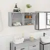 Image de Armoire Murale De Bain Sonoma Gris 80x25x40cm Bois D'ingénierie Vidaxl